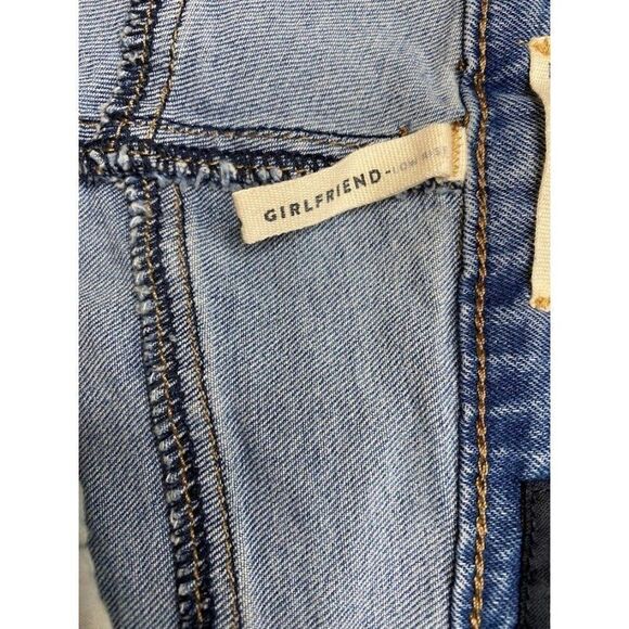 URBAN HERITAGE Light Wash Girlfriend Low Rise Cropped Distressed Jeans Sz 7 - Picture 5 of 10